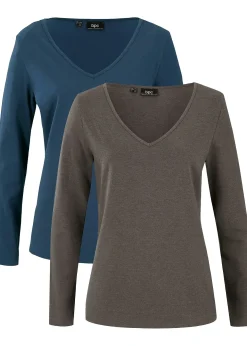 Lot de 2 T-shirts manches longues près du corps