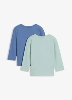 Lot de 2 T-shirts manches longues 100% coton