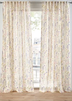 Lot de 2 voilages à l'imprimé floral