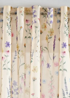 Lot de 2 voilages à l'imprimé floral