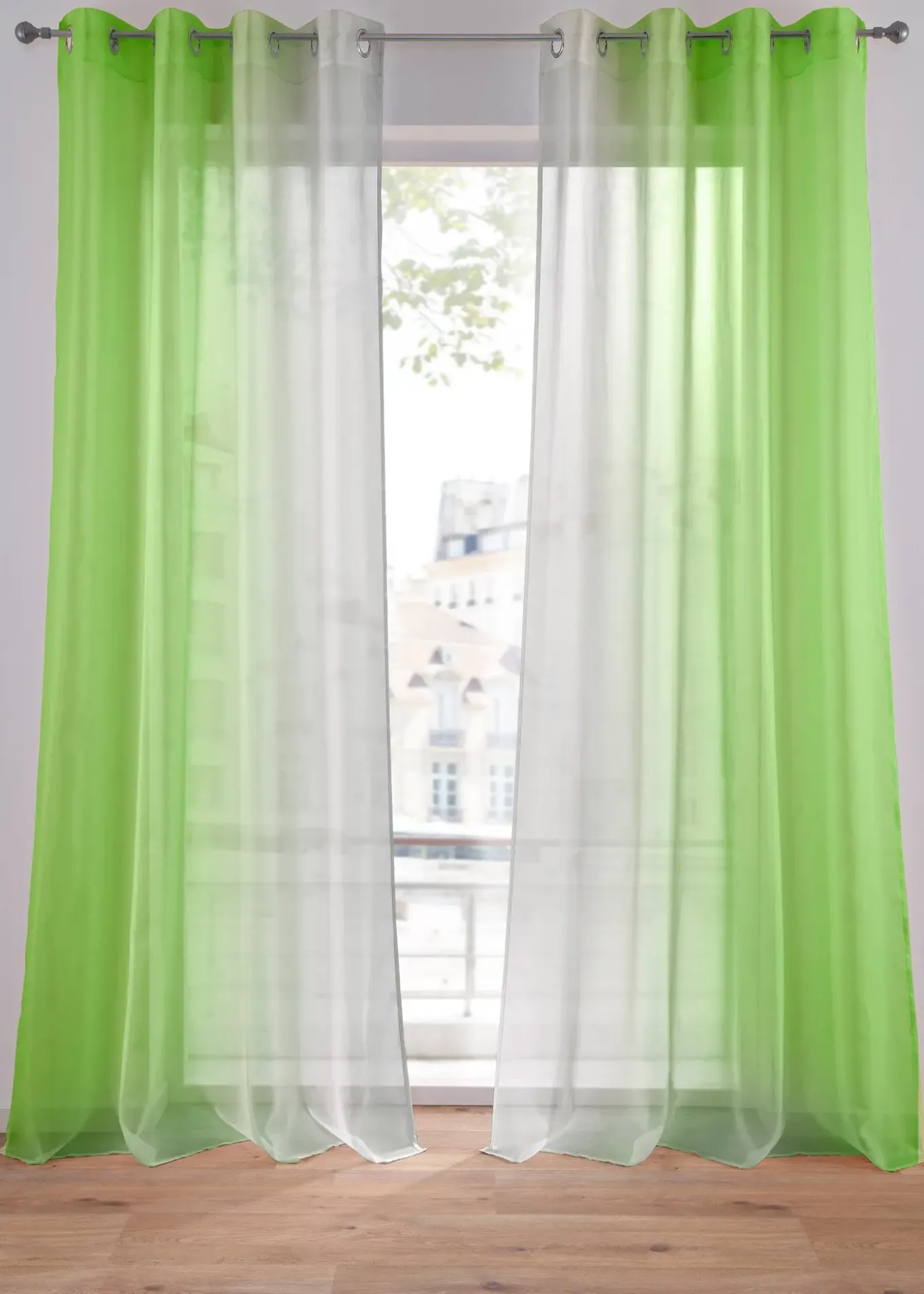 Lot de 2 voilages en tissu léger, aussi en XXL