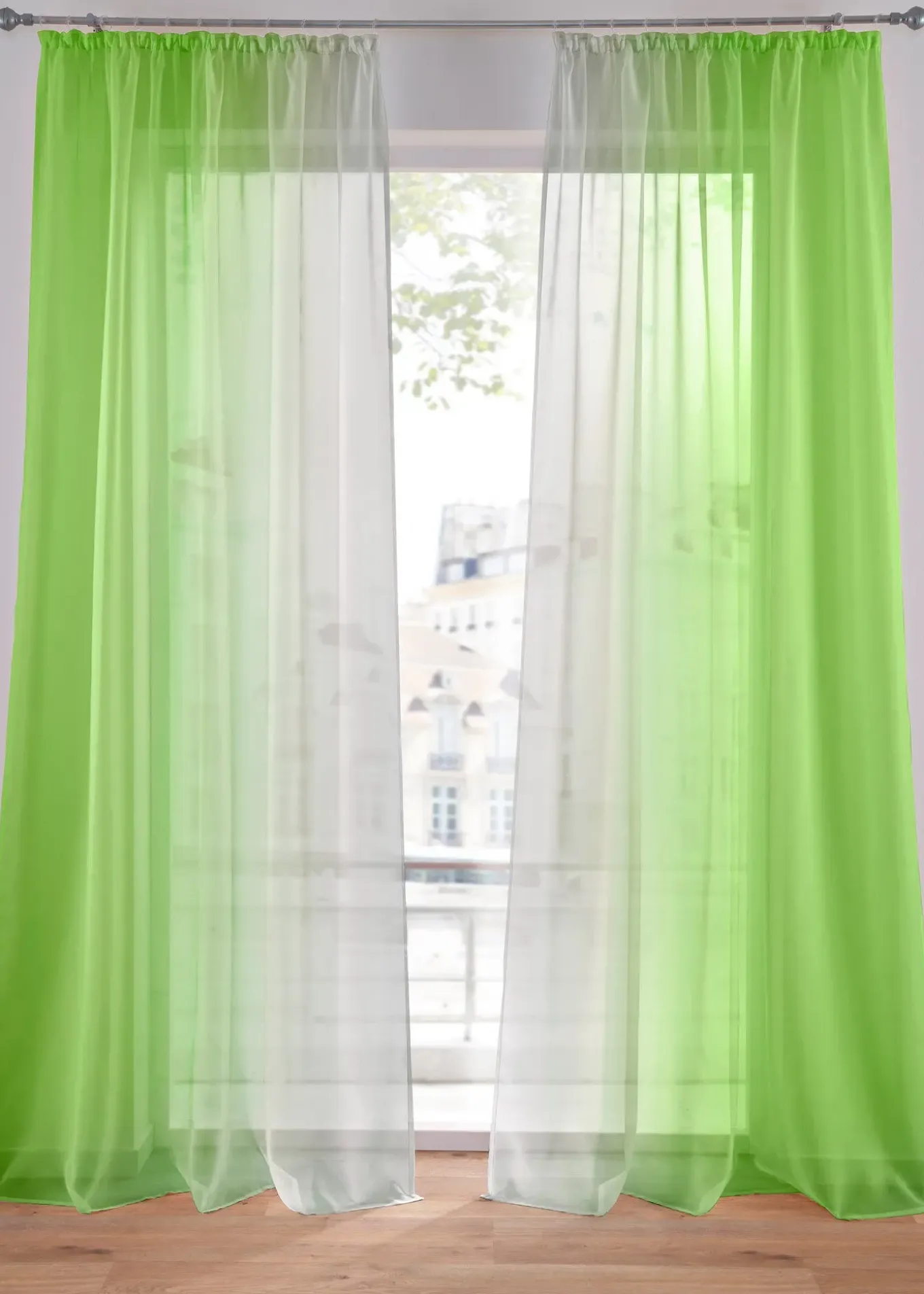 Lot de 2 voilages en tissu léger, aussi en XXL