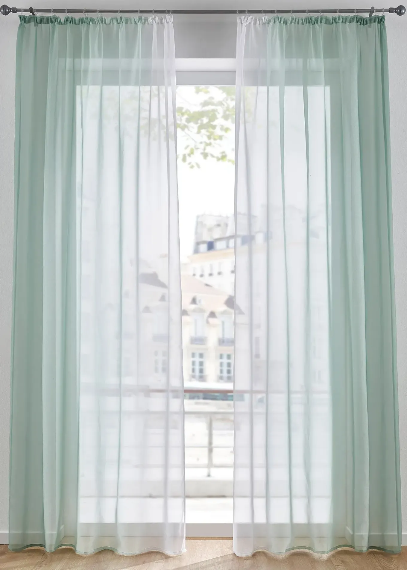 Lot de 2 voilages en tissu léger, aussi en XXL