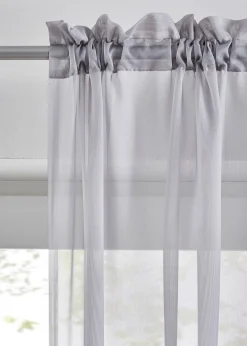 Lot de 2 voilages en tissu léger avec coulisse passe-tringle