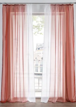 Lot de 2 voilages en tissu léger, aussi en XXL