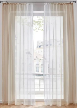 Lot de 2 voilages en tissu léger, aussi en XXL