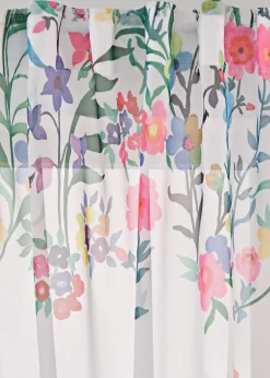 Lot de 2 voilages imprimé floral incl. embrasse