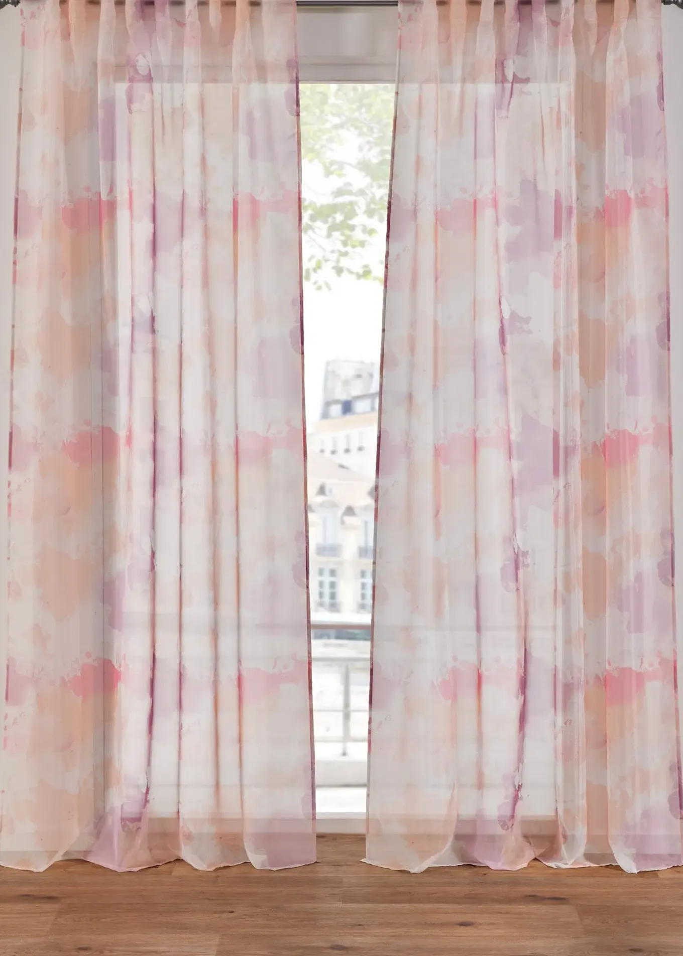 Lot de 2 voilages imprimés