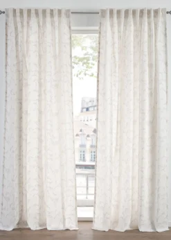 Lot de 2 voilages semi-transparents, aussi en extra long