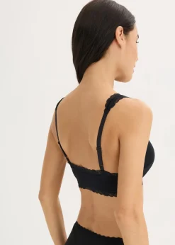 Lot de 2 brassières coton avec dentelle