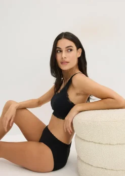 Lot de 2 brassières coton avec dentelle