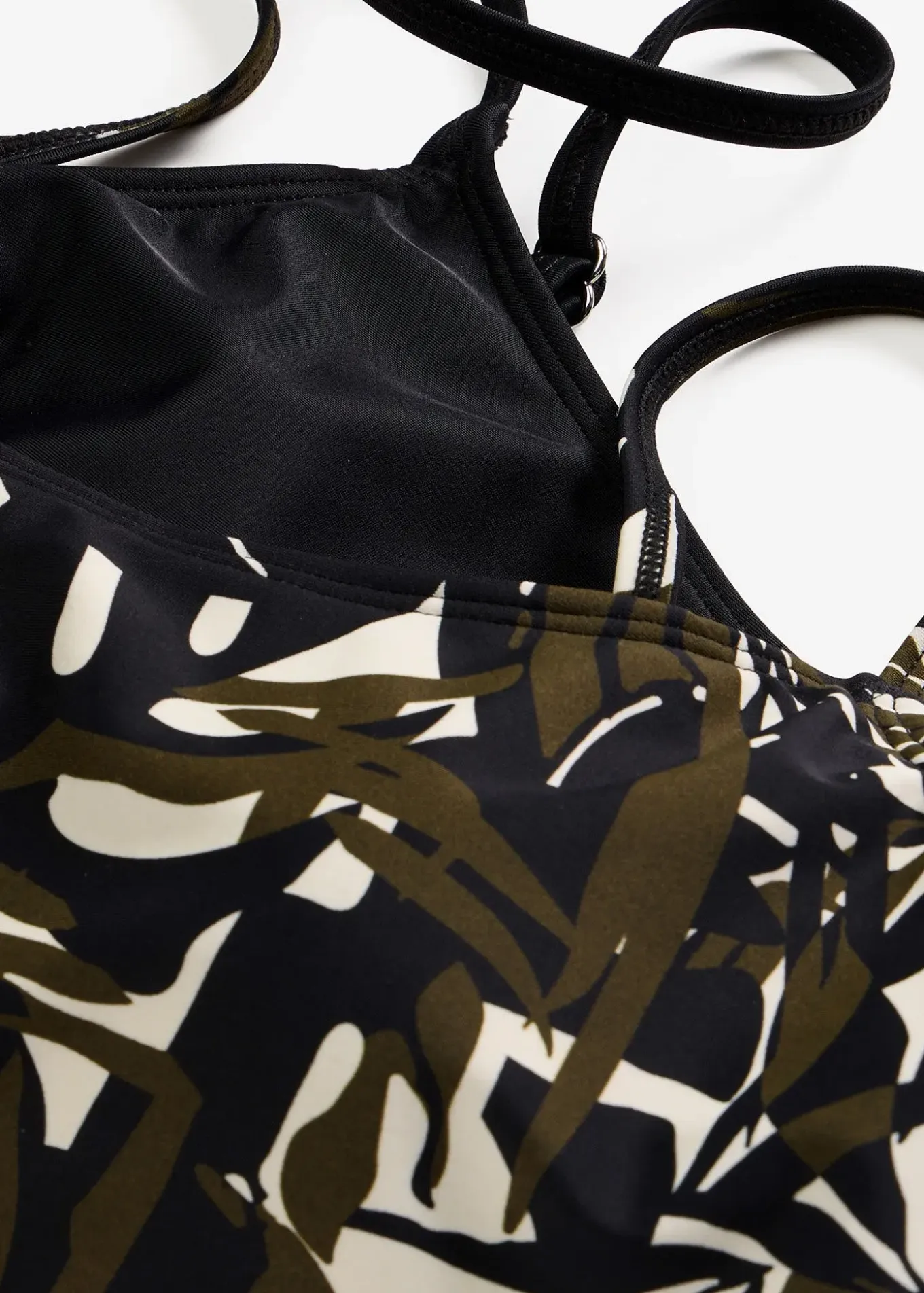 Lot de 2 hauts de bikini bustier, uni et imprimé