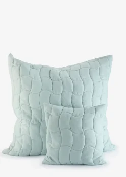 Lot de 2 housses de coussin à surpiqûre moderne