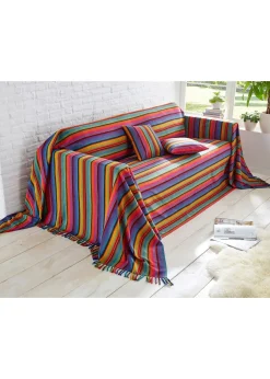 Lot de 2 housses de coussin rayées