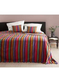 Lot de 2 housses de coussin rayées