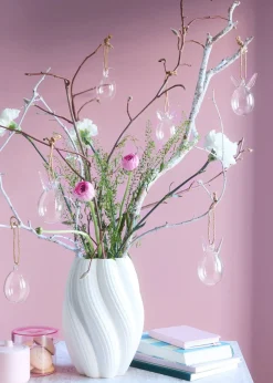 Lot de 6 lapins à suspendre en verre