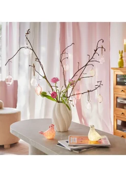 Lot de 6 lapins à suspendre en verre