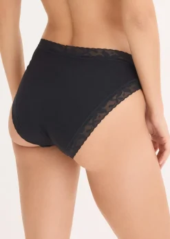 Lot de 5 slips maxi avec dentelle