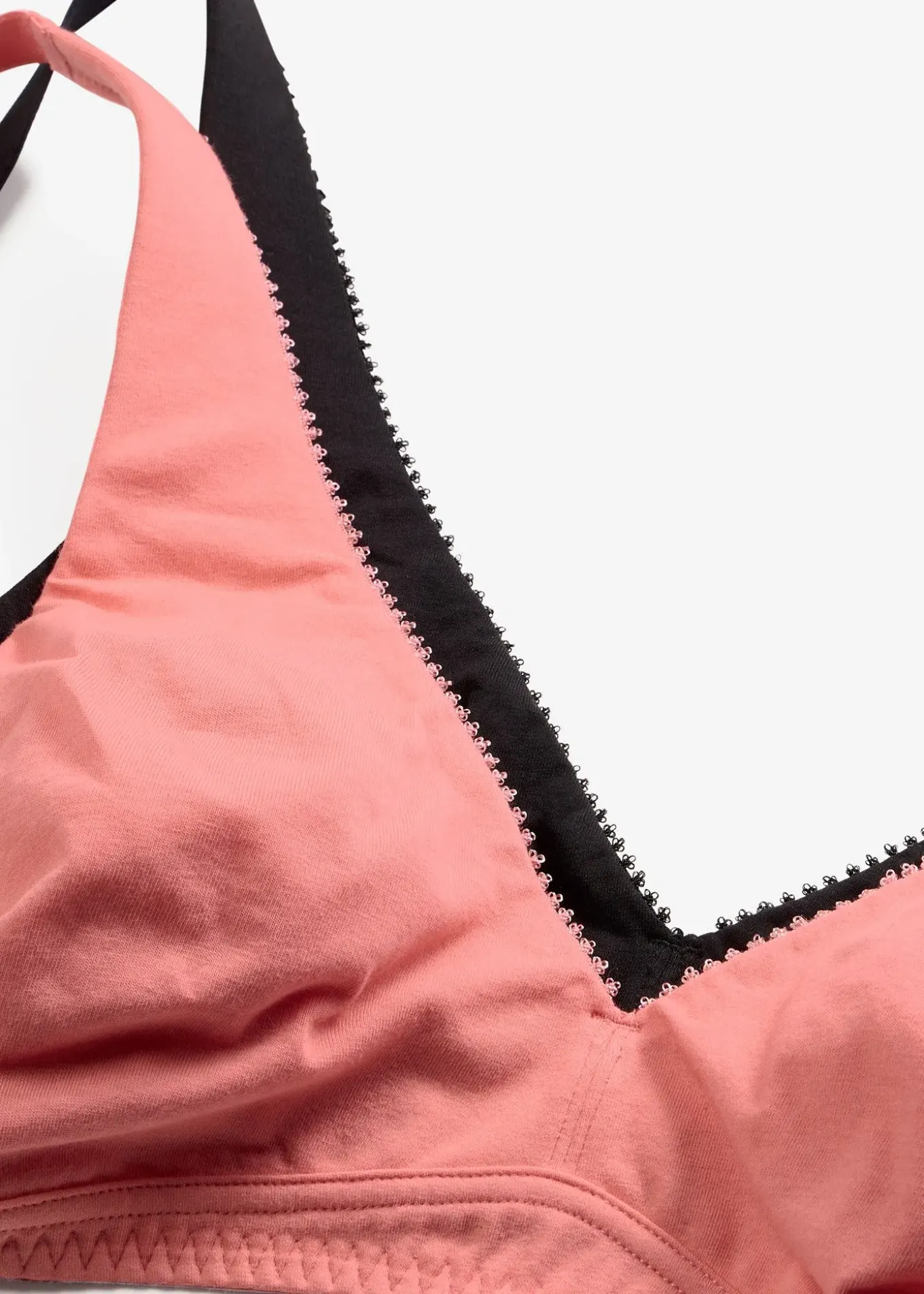 Lot de 2 soutiens-gorge bralette coton sans armatures