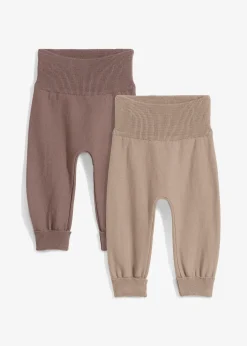 Lots de 2 pantalons évolutifs en maille de coton mélangé