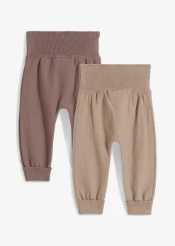 Lots de 2 pantalons évolutifs en maille de coton mélangé