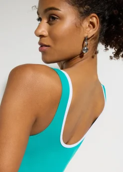 Maillot 1 pièce avec coutures décoratives