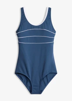 Maillot 1 pièce avec coutures décoratives