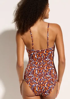 Maillot 1 pièce bandeau à bretelles multifonctions