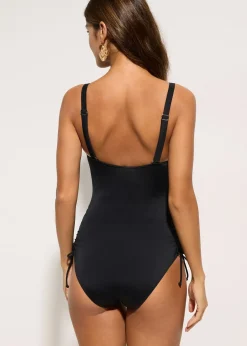 Maillot 1 pièce bandeau échancré