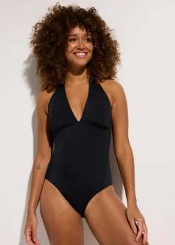 Maillot 1 pièce dos nu, décolleté V plongeant