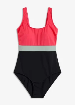 Maillot 1 pièce séchage rapide, color-block