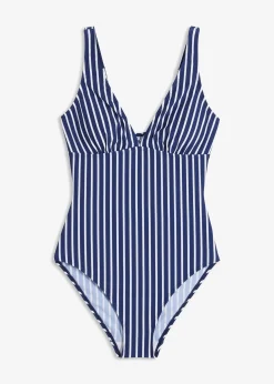 Maillot 1 pièce sculptant à décolleté plongeant, maintien modéré