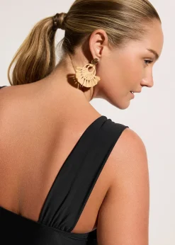 Maillot 1 pièce sculptant à bretelles larges, maintien modéré