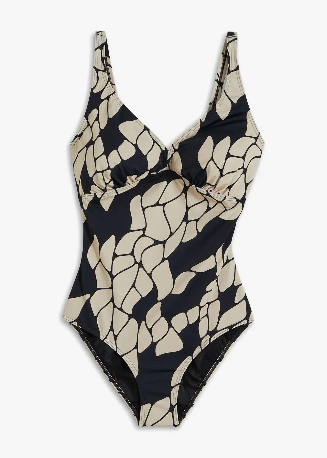 Maillot 1 pièce sculptant à col en V, maintien modéré