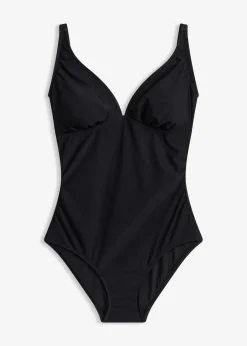 Maillot 1 pièce sculptant à encolure V, maintien léger