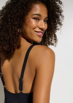 Maillot 1 pièce sculptant à encolure V, maintien léger