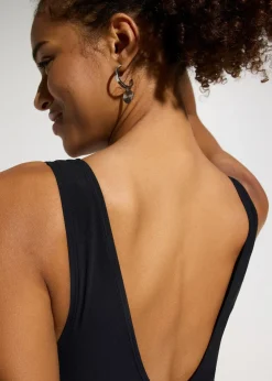 Maillot 1 pièce sculptant à encolure carrée, maintien modéré