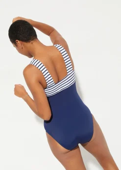 Maillot 1 pièce sculptant à bretelles larges, maintien modéré