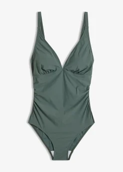 Maillot 1 pièce sculptant à encolure V, maintien léger