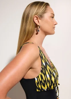 Maillot 1 pièce sculptant à bretelles larges, maintien modéré