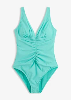 Maillot 1 pièce sculptant à fronces, maintien léger