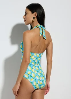 Maillot 1 pièce sculptant à dos nu, maintien modéré