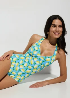 Maillot 1 pièce sculptant à dos nu, maintien modéré