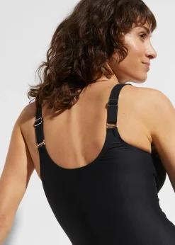 Maillot 1 pièce sculptant à décolleté plongeant, maintien modéré