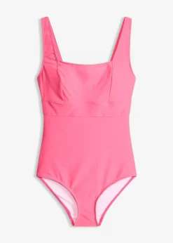 Maillot 1 pièce sculptant à encolure carrée, maintien modéré