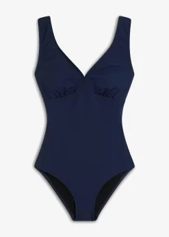 Maillot 1 pièce sculptant à col en V, maintien modéré