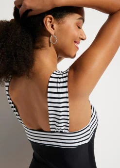 Maillot 1 pièce sculptant à bretelles larges, maintien modéré