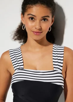 Maillot 1 pièce sculptant à bretelles larges, maintien modéré