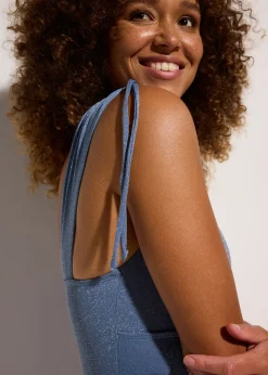 Maillot 1 pièce sculptant brillant, maintien léger