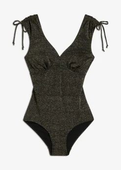 Maillot 1 pièce sculptant brillant, maintien léger